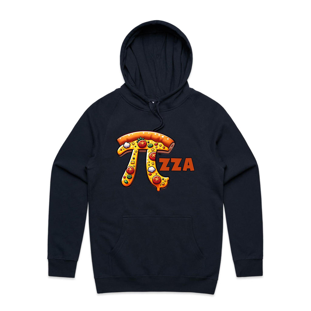 Pi Pizza - Supply Hood Navy Mens Hoodie Food Maths Printed In Australia