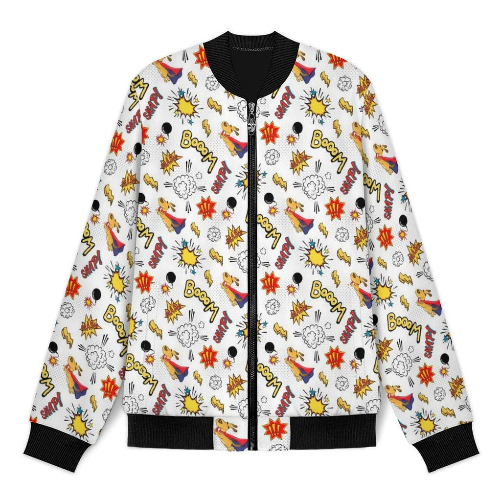 Super Dog Men's Casual Zip‑Up Bomber Jacket