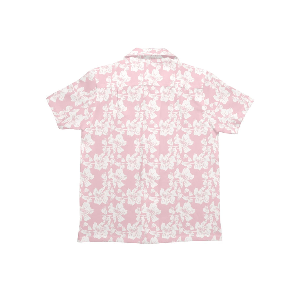 Pink Hawaiian Floral Junior Kids Hawaiian Shirt