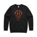 Forever Anxious AS Colour Stencil Crew Sweatshirt Unisex Black Sweatshirt Printed In Australia