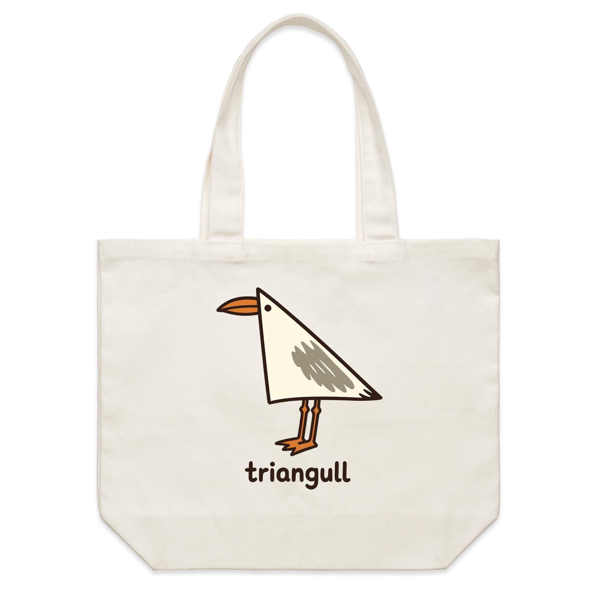 Triangull Geometry Seagull Shoulder Canvas Tote Bag