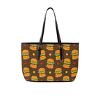 Burgers - Leather Tote Bag-Large