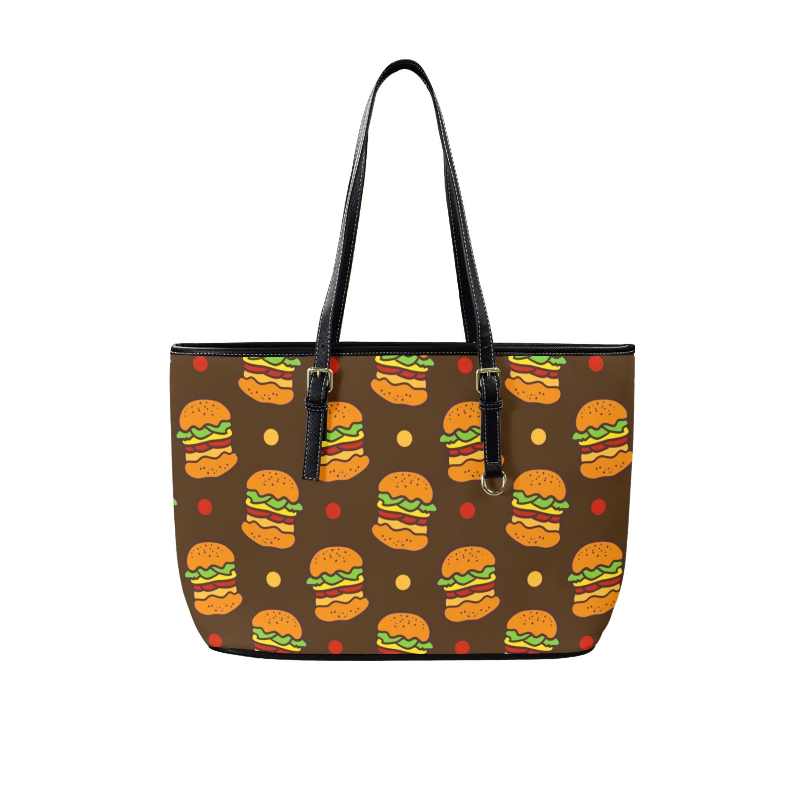 Burgers - Leather Tote Bag-Large