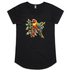 Lorikeet, Australian Birds - Womens Scoop Neck T-Shirt Black Womens Scoop Neck T-shirt animal Printed In Australia