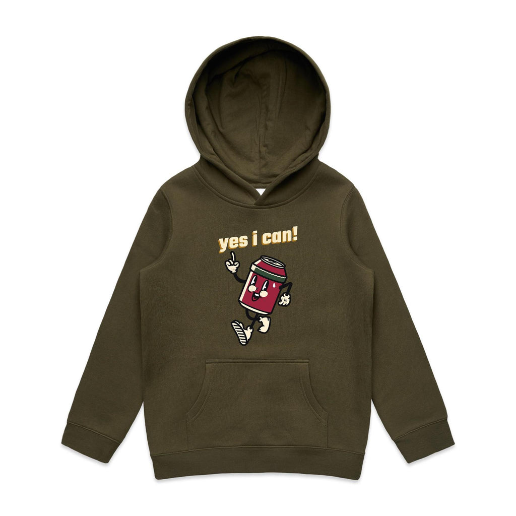 Yes I Can - Kids Hoodie Army Kids Hoodie Printed In Australia