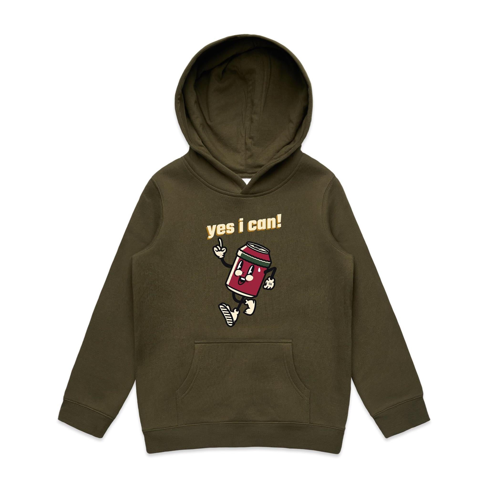 Yes I Can - Kids Hoodie Army Kids Hoodie Printed In Australia