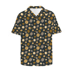 Planets Men's Short Sleeve Hawaiian Shirt Men's Hawaiian Shirt (New) Printed Offshore Space