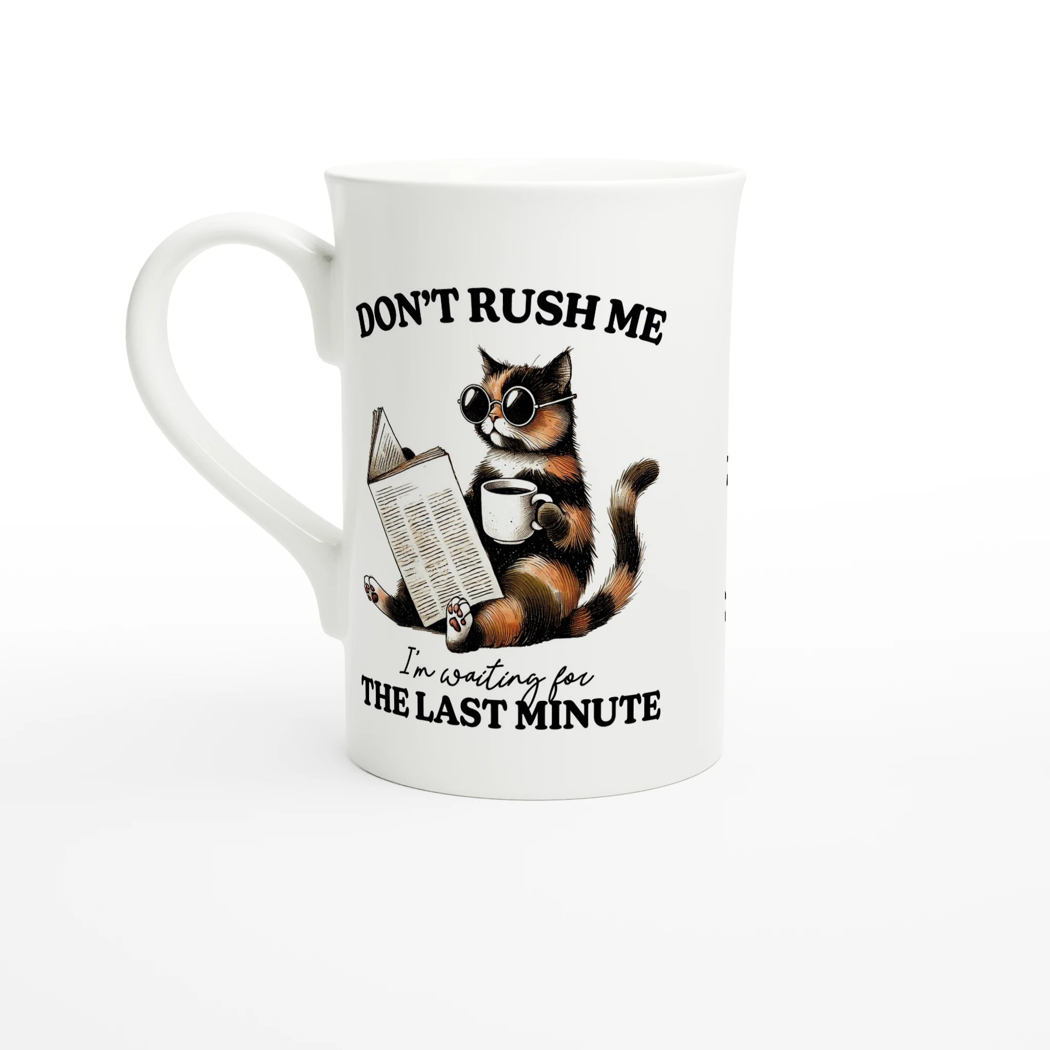Personalise - Don't Rush Me, Cat - White 10oz Porcelain Slim Mug Default Title Personalised Porcelain Mug animal Globally Fulfilled