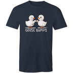 Goose Bumps - Mens T-Shirt Navy Mens T-shirt animal Printed In Australia