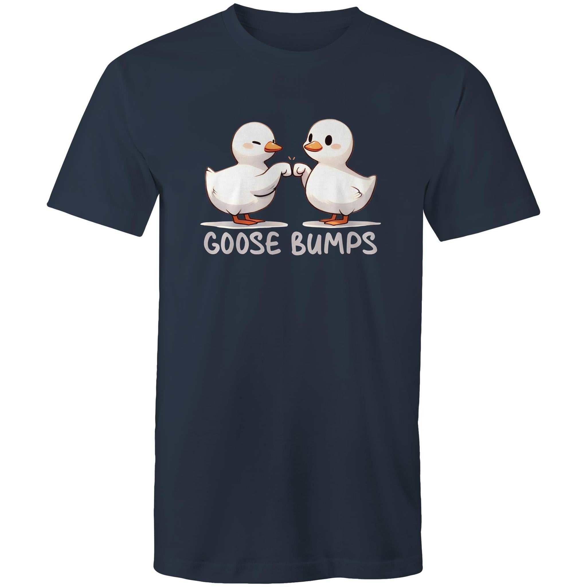 Goose Bumps - Mens T-Shirt Navy Mens T-shirt animal Printed In Australia