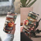 Watercolour Books - 20oz Mobile Tumbler with Lid (Black Lock) 20oz Travel Mug Printed Offshore Reading
