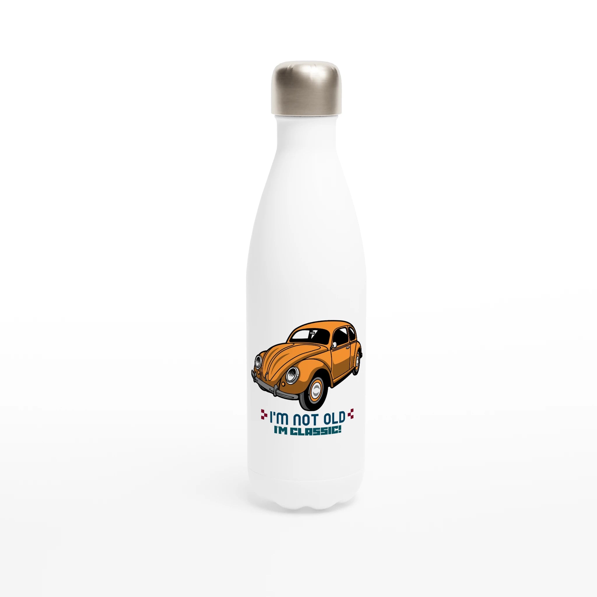 I'm Not Old, I'm Classic, Car - White 17oz Stainless Steel Water Bottle Default Title White Water Bottle Globally Fulfilled Retro