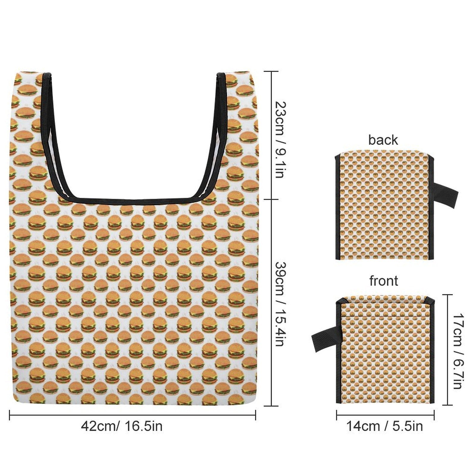 Hamburgers Foldable Shopping Bag