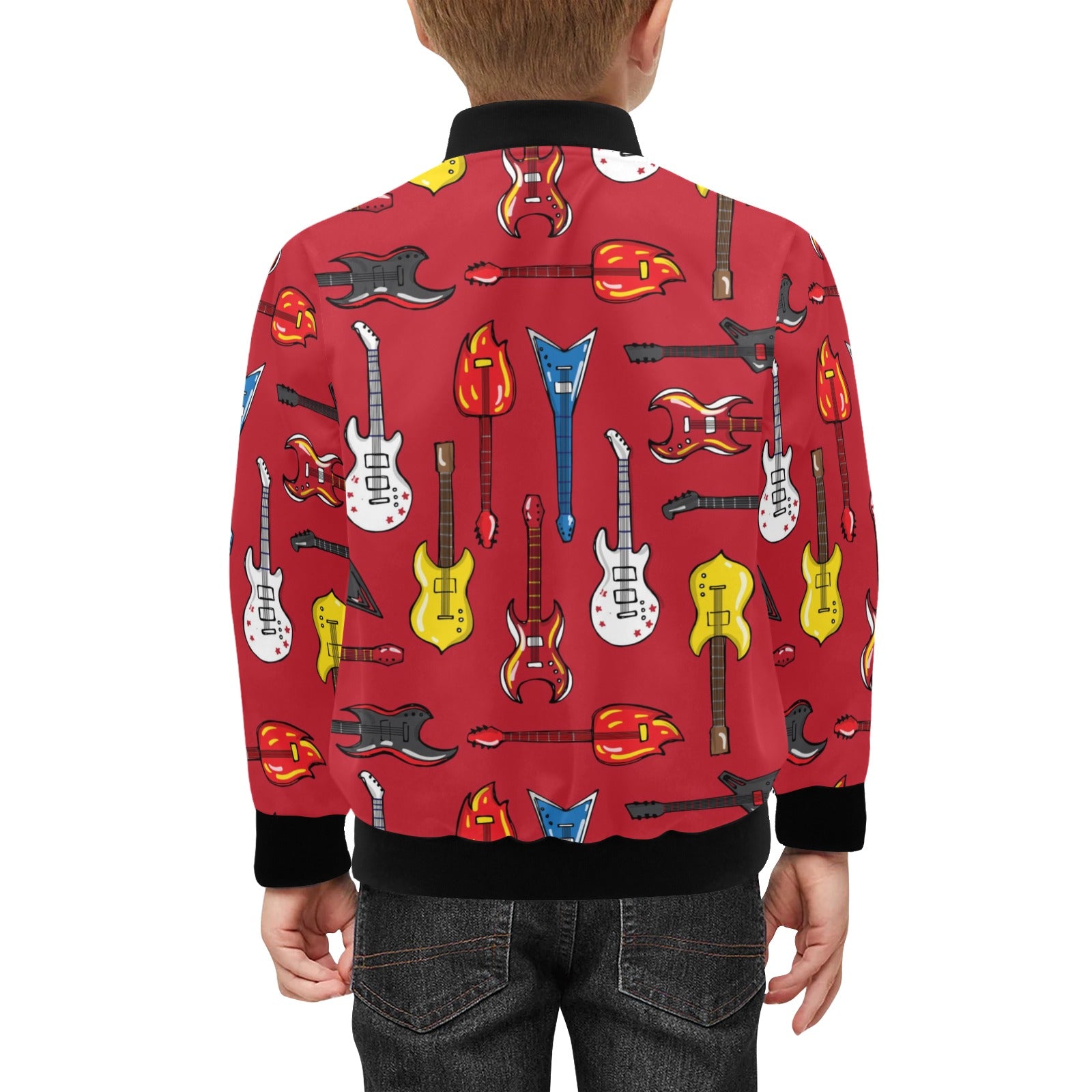 Guitars Kids Bomber Jacket Kids Bomber Jacket Music Printed Offshore