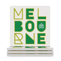 Melbourne Ceramic Coasters (Square) white Ceramic Coasters Printed Offshore
