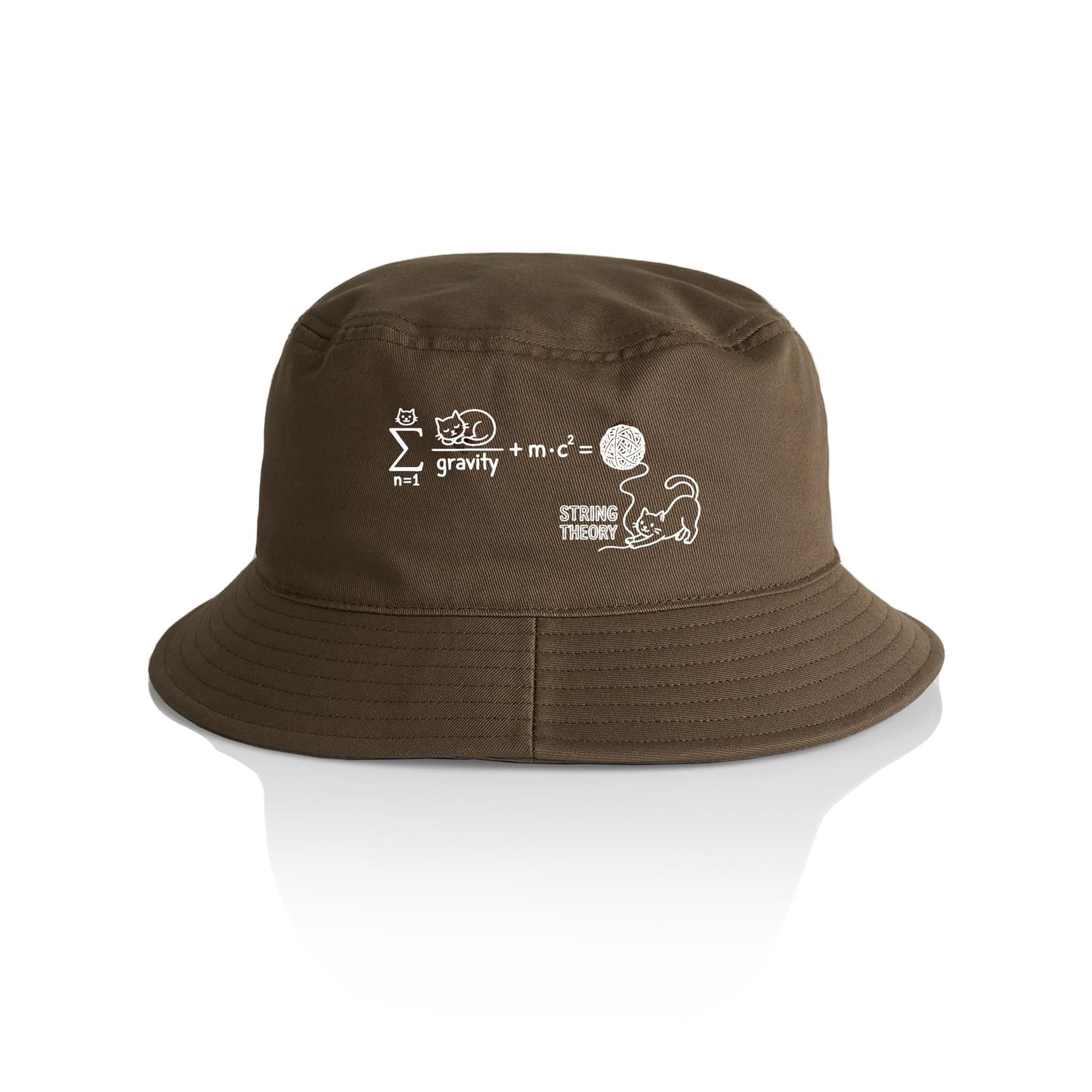 Cat String Theory Physics AS Colour Bucket Hat