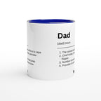Personalised - Dad Definition - White 11oz Ceramic Mug with Color Inside Personalised 11oz Mug Customise Dad Globally Fulfilled Name Personalise