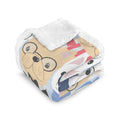 Dog Crowd Double-Layer Fleece Blanket 51"x59" One Size Double-Layer Throw Blanket Printed Offshore