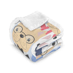 Dog Crowd - Double-Layer Fleece Blanket 51"x59"