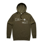 Cat String Theory Physics Men's AS Colour Hoodie Army Mens Hoodie animal Printed In Australia Science