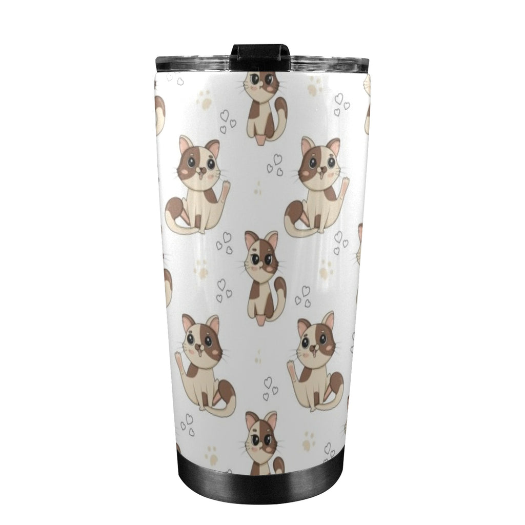 Cheeky Cats 20oz Mobile Tumbler with Lid (Black Lock) 20oz Travel Mug animal Printed Offshore