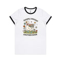 Oops, I Bought Another Book Women's AS Colour Ringer Tee White Black Womens Ringer T-shirt animal Printed In Australia Reading