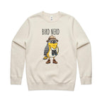 Bird Nerd 2 - AS Colour Stencil Crew Sweatshirt Ecru Sweatshirt animal Printed In Australia
