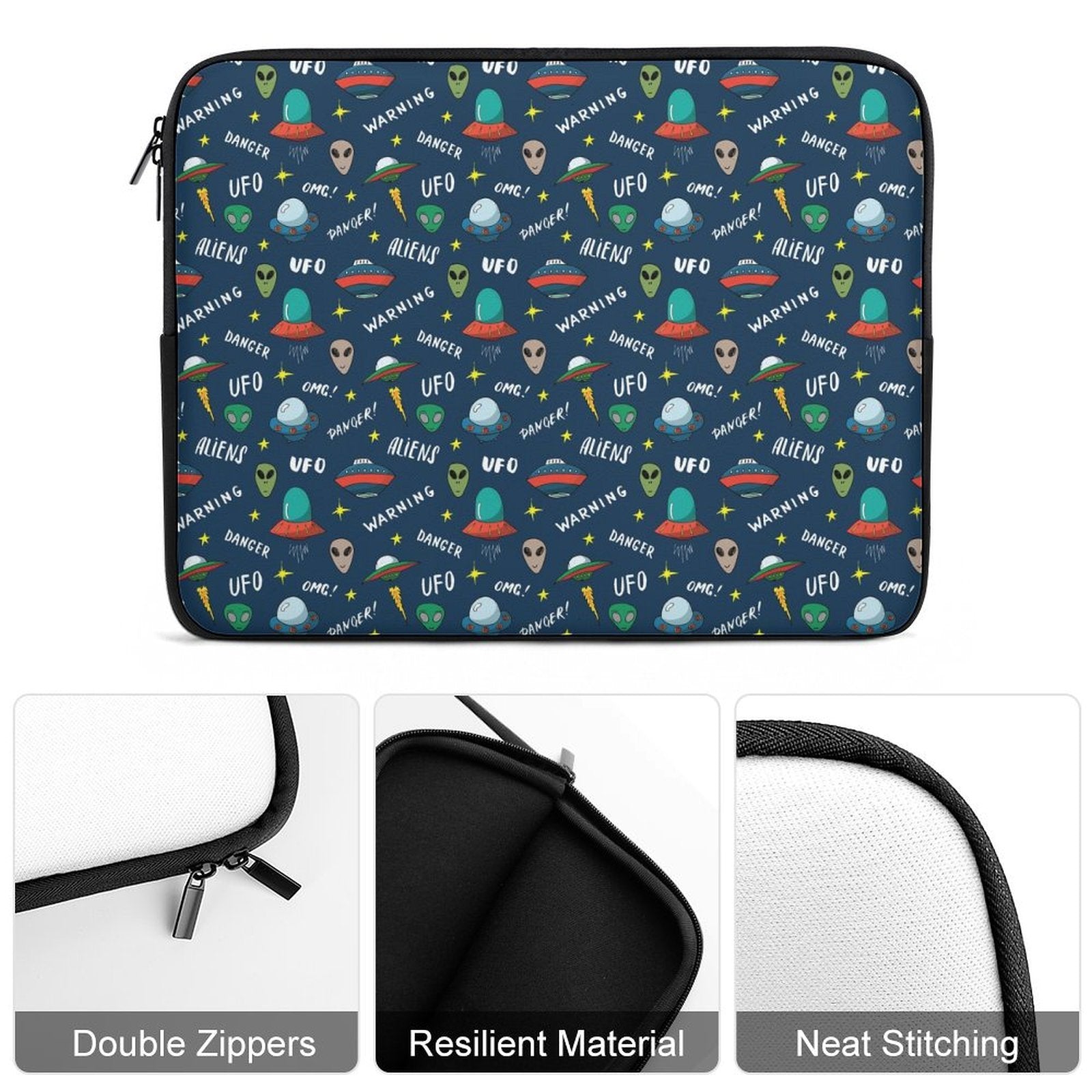UFO's And Aliens Laptop Sleeve (Multiple Sizes) Laptop Sleeve Printed Offshore Sci Fi