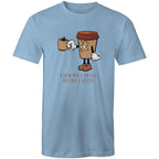 Even My Coffee Needs Coffee - Mens T-Shirt Carolina Blue Mens T-shirt Coffee Printed In Australia