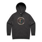 Make Some Noise, Retro Microphone - Womens Hoodie Coal Womens Hoodie Music Printed In Australia Retro