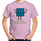 I'm A Total Square - Kids Youth T-Shirt Pink Kids Youth T-shirt Maths Printed In Australia