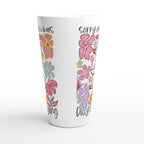 Sorry I'm Late, I Was Dilly Dallying - White Latte 17oz Ceramic Mug Latte Mug animal Globally Fulfilled