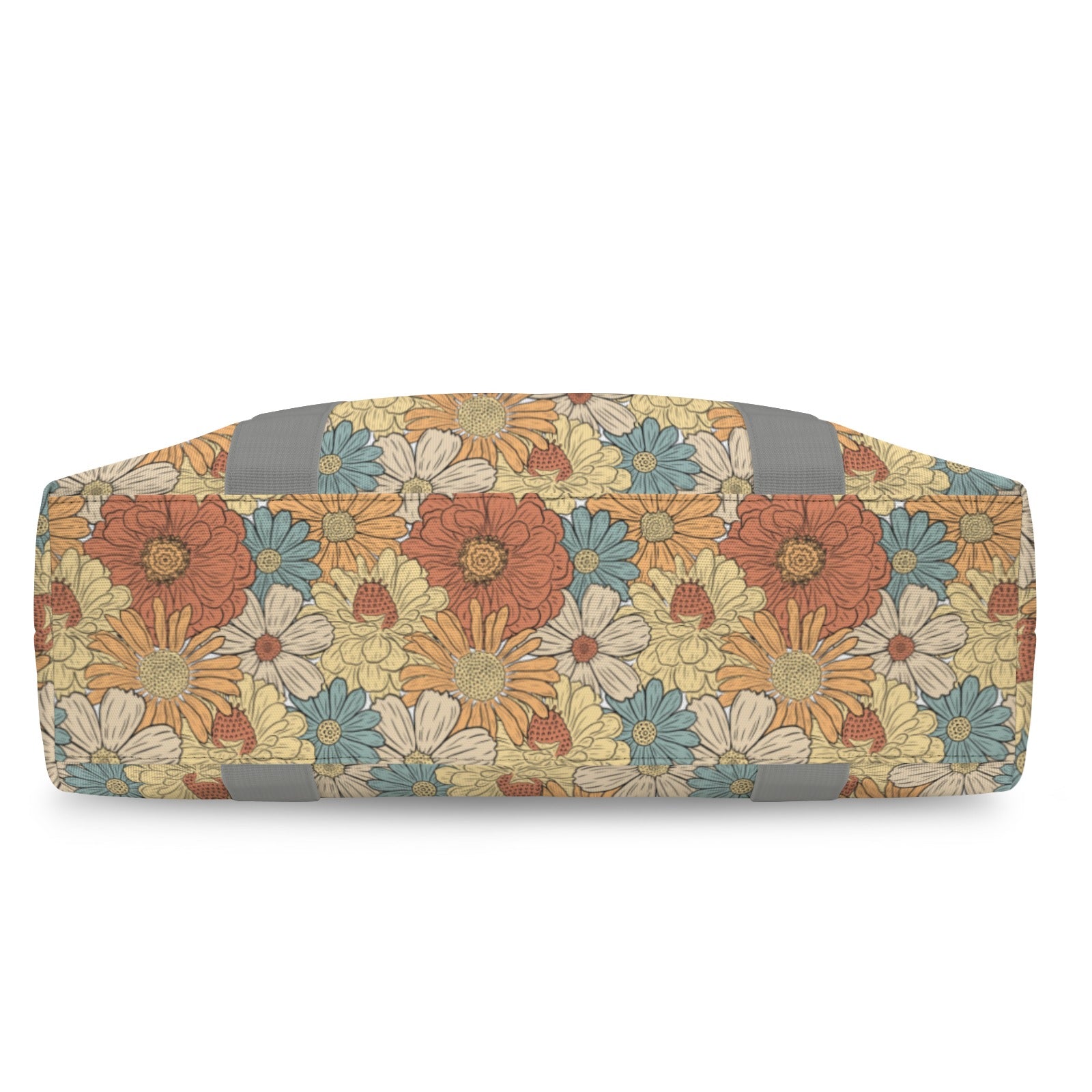 Vintage Retro Floral Duffle Bag-Simple (Model 1715) Duffle Bag-Simple (1715)