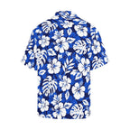 Blue Hawaiian Floral - Mens Hawaiian Shirt