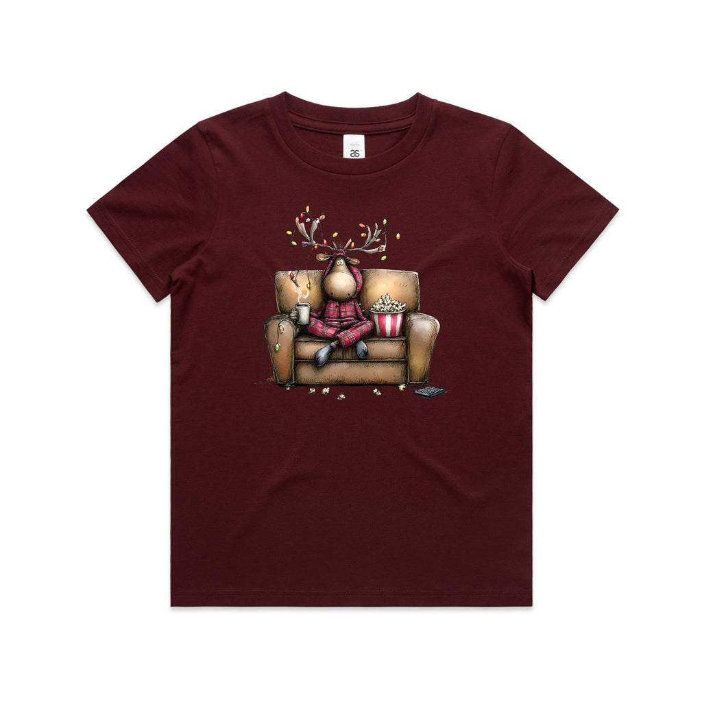 Reindeer, Christmas Movies Watching T-shirt - Kids T-shirt