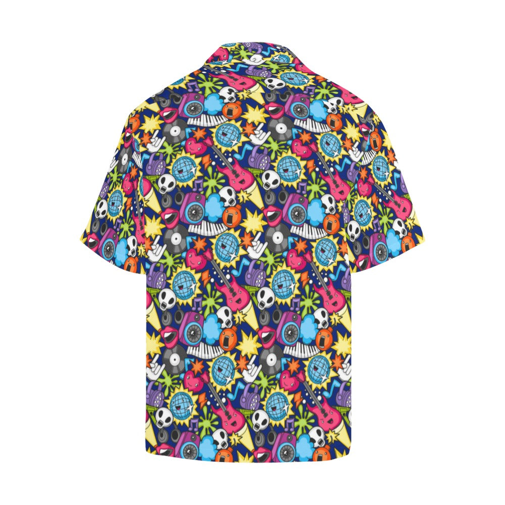 Sticker Music - Mens Hawaiian Shirt