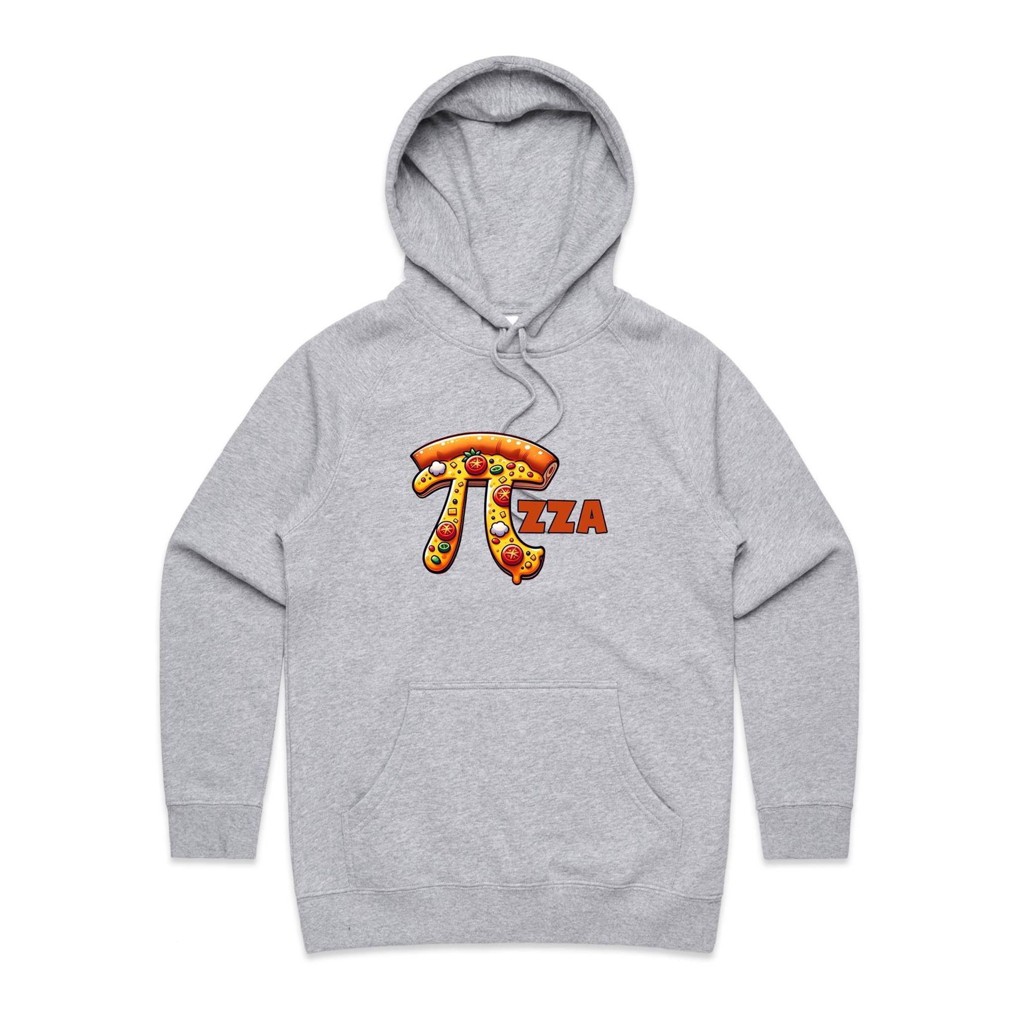 Pi Pizza - Womens Hoodie Grey Marle Womens Hoodie Food Maths Printed In Australia