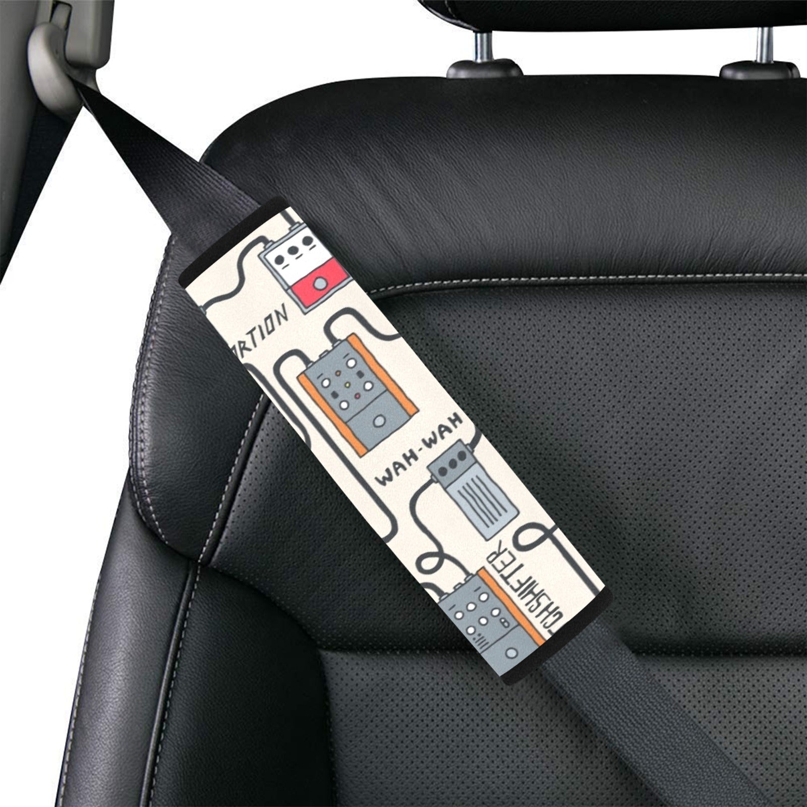 Guitar Pedals Car Seat Belt Cover 7''x10'' (Pack of 2) Car Seat Belt Cover 7x10 (Pack of 2) Music Printed Offshore