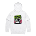 Astronaut, Anywhere But Here - Mens Hoodie White Mens Hoodie Printed In Australia Space