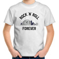 Rock And Roll Forever - Kids Youth T-Shirt White Kids Youth T-shirt Music Printed In Australia