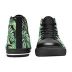 Jungle Leaves - Men's High Top Canvas Shoes