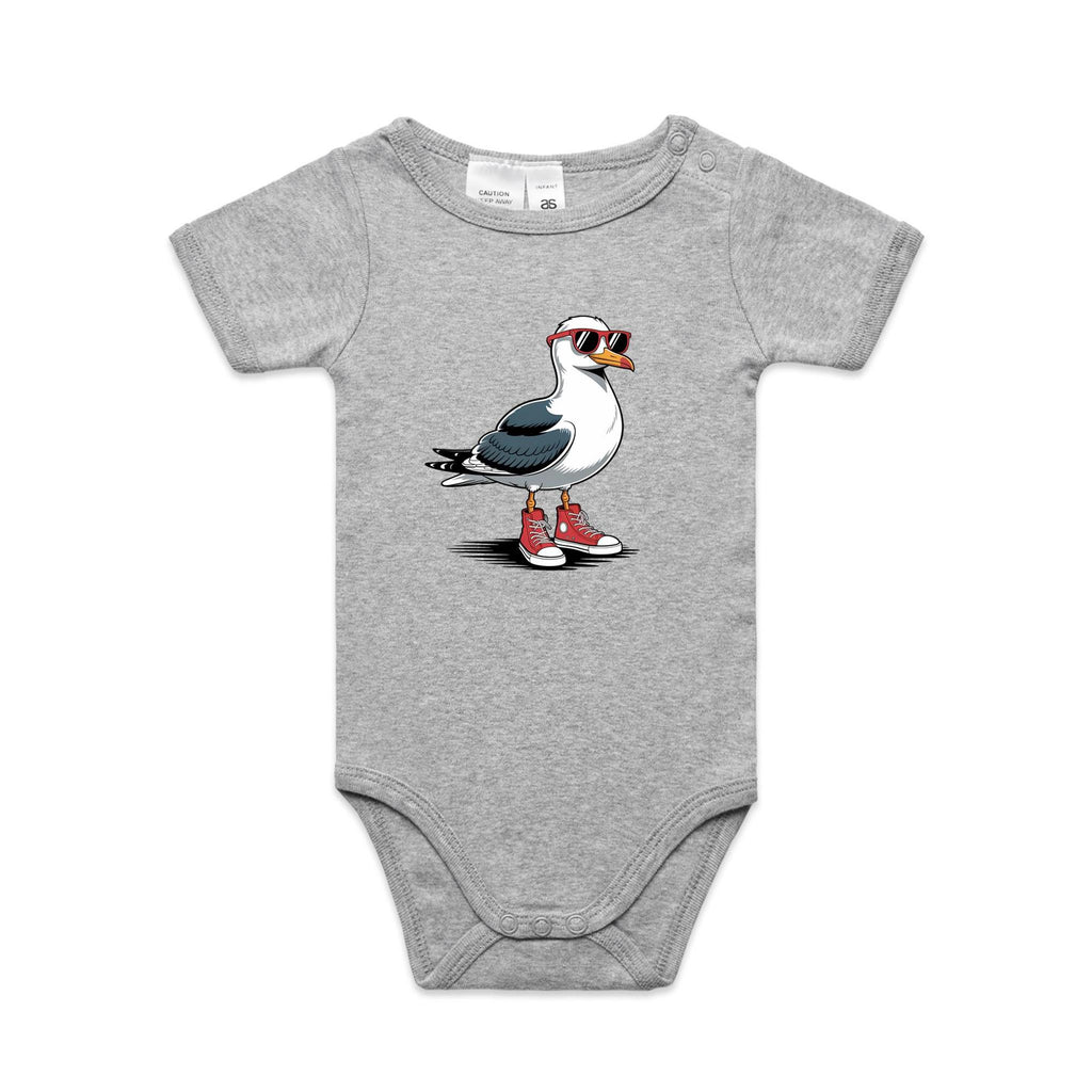 Seagull With Sunglasses And High Tops AS Colour Baby Bodysuit