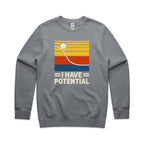 I Have Potential, Physics AS Colour Stencil Crew Sweatshirt Unisex Gravel Sweatshirt Printed In Australia Science