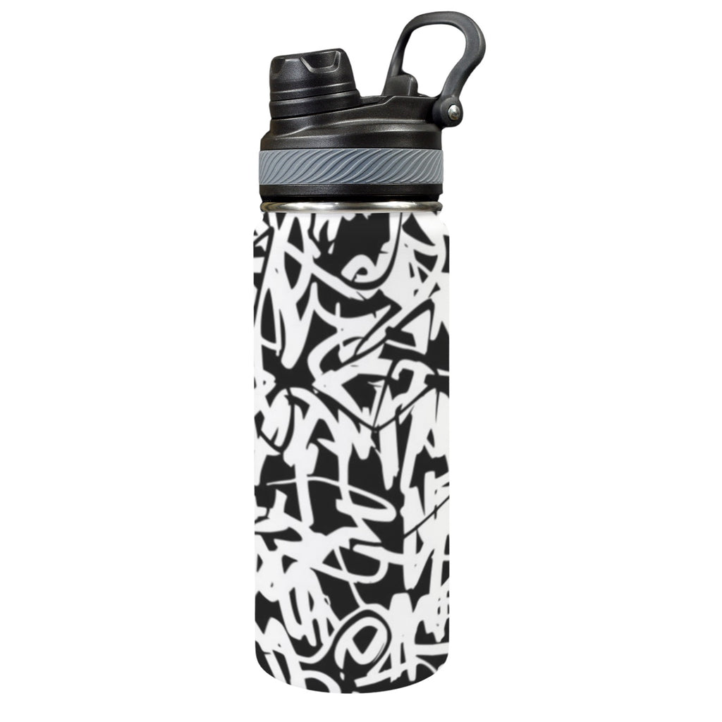 Graffiti - Insulated Water Bottle with Dual-Use Lid (18oz) One Size Insulated Water Bottle with Dual-Use Lid (18oz) Printed Offshore