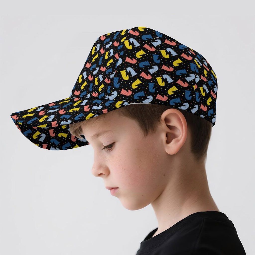 Colourful Chess Kids Baseball Cap Kids Baseball Hat Chess Games Printed Offshore