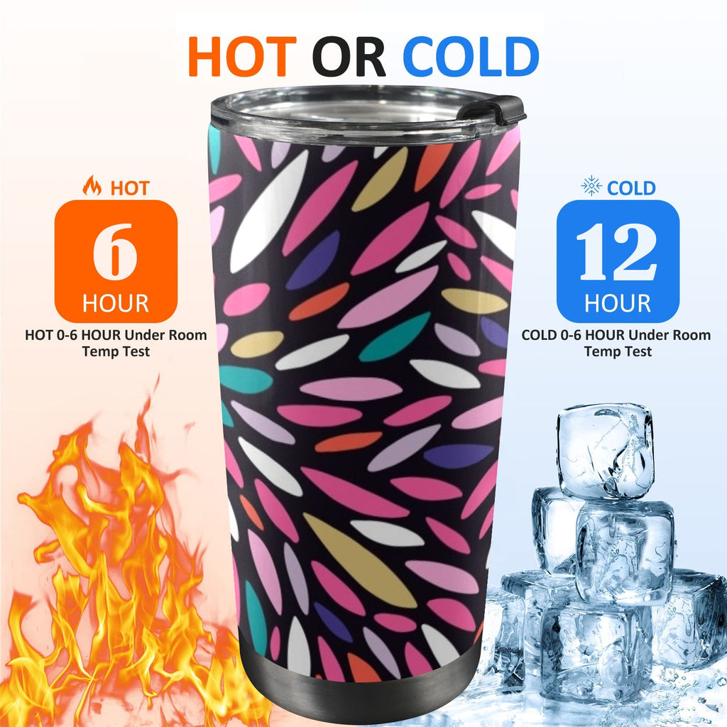 Colour Burst - 20oz Mobile Tumbler with Lid (Black Lock) 20oz Travel Mug Printed Offshore