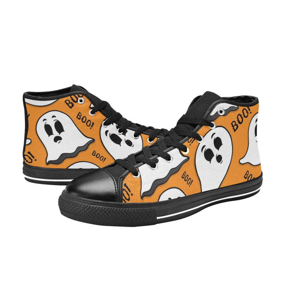 Ghost Boo - Women's High Top Canvas Shoes