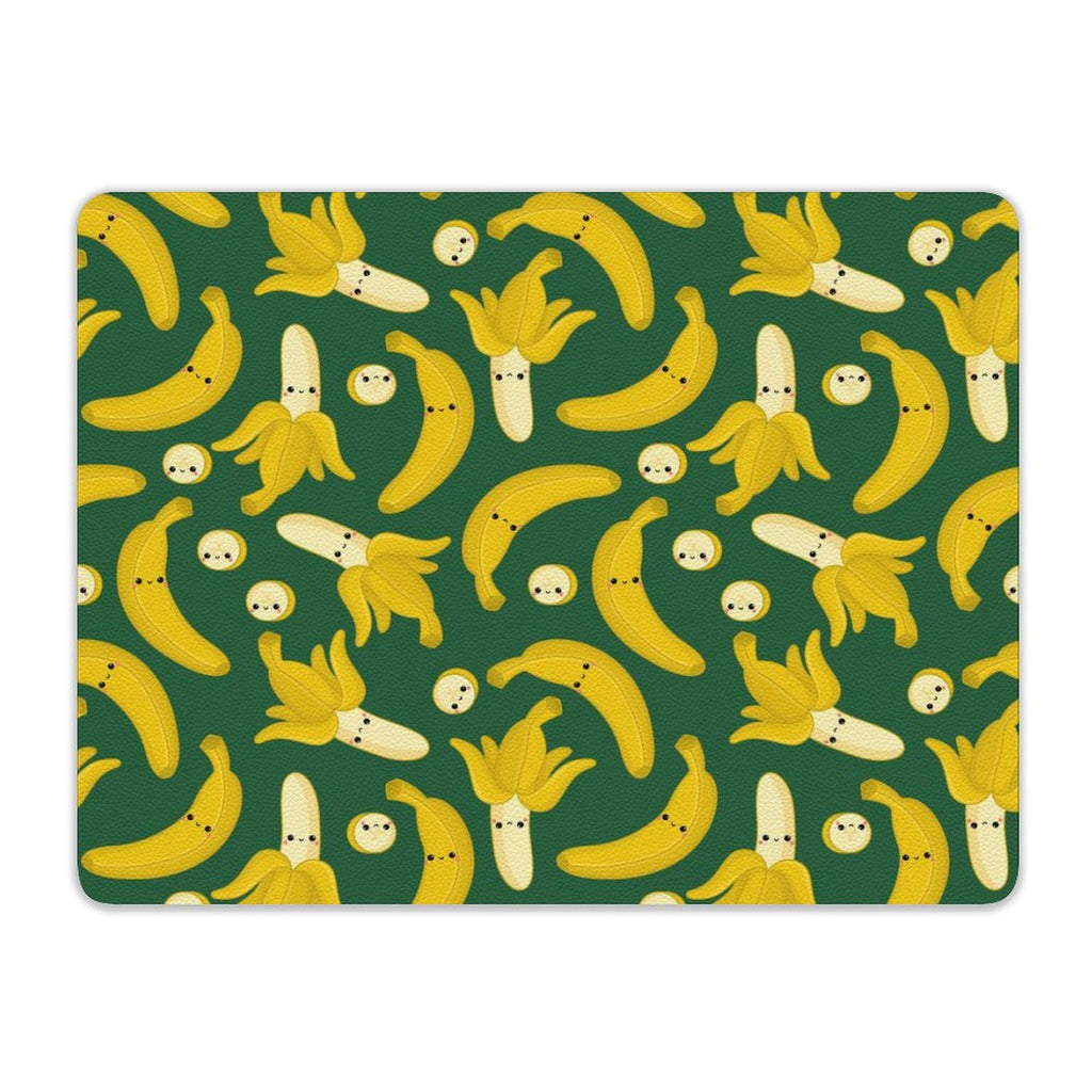 Happy Bananas Leather Mouse Pad Leather Mouse Pad Food Printed Offshore