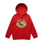 Dachshund, I've Got Friends In Low Places Kids AS Colour Hoodie Red Kids Hoodie animal Printed In Australia