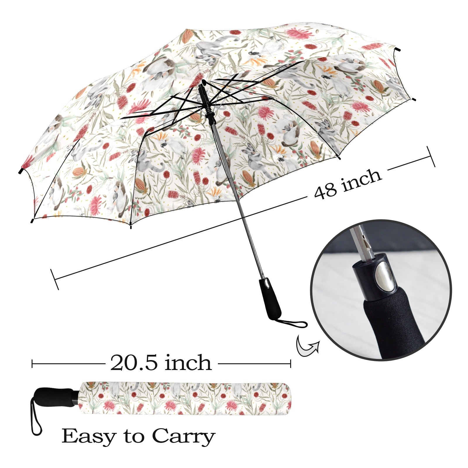 Australian Plants And Animals Umbrella